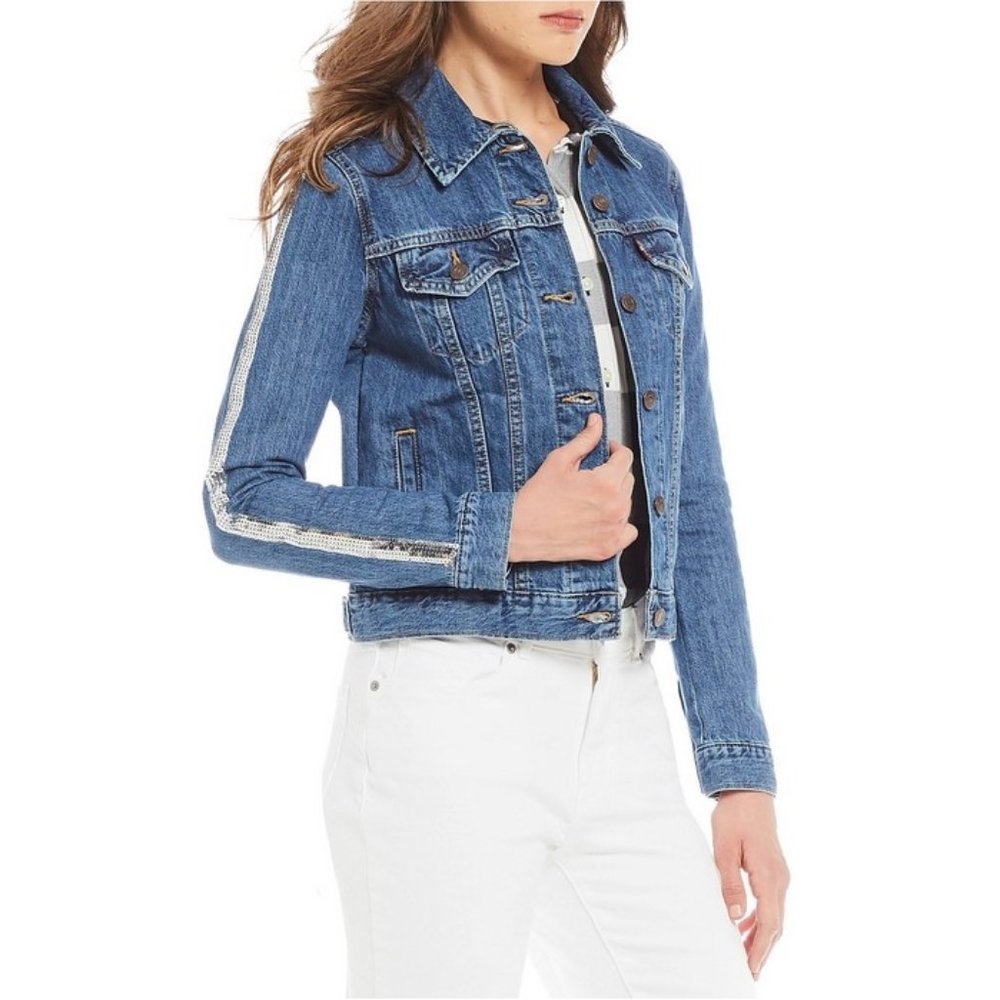 Levi's Original Trucker Sequin Lola Jacket - Picture 1 of 3
